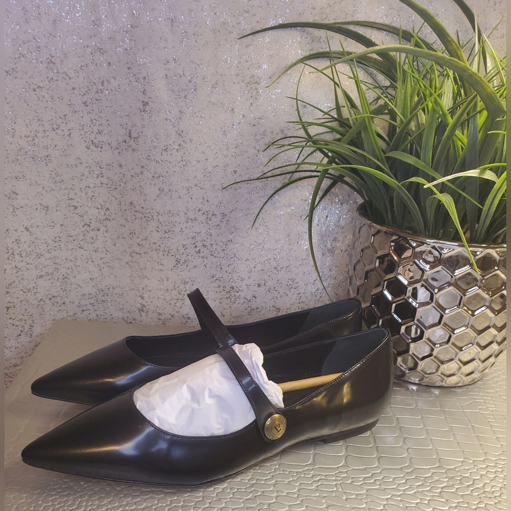 Larroude Black Pointed Toe Flats - Picture 7 of 16